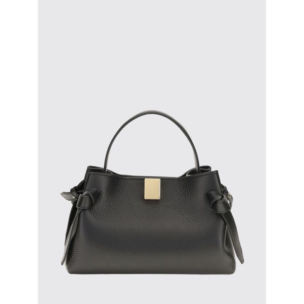 Gyoza Top Handle Bag Yuzefi In Calf Leather With Removable Shoulder Strap